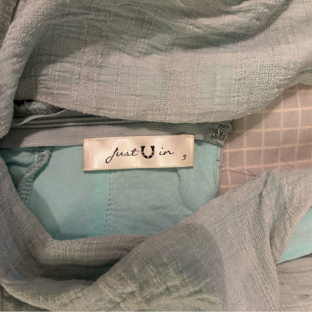 Just In Mint Blue Ruffle Dress - Picture 4 of 6